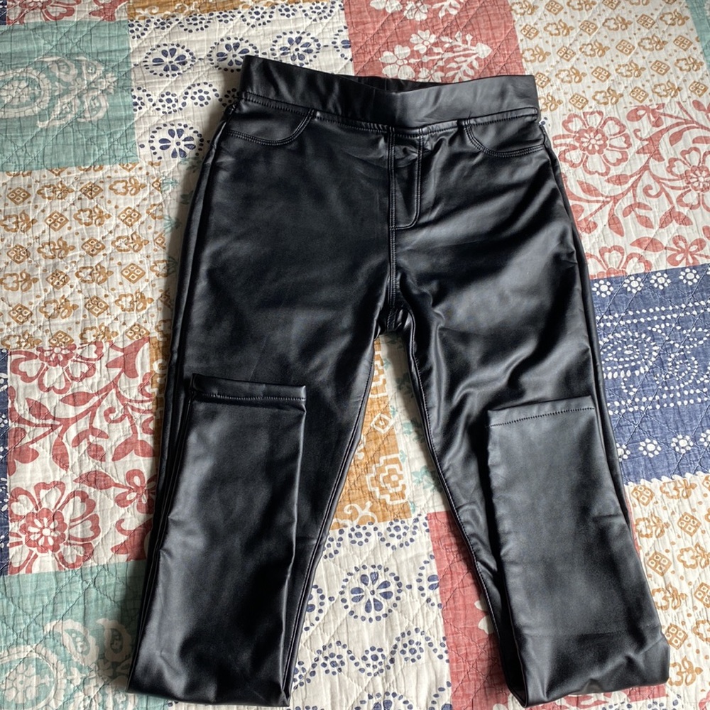 Faux leather pants